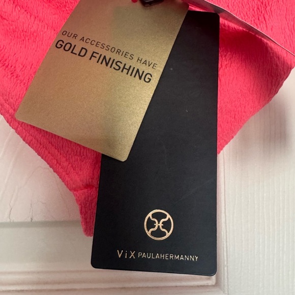 VIX - FIRENZE CAPRI CLOQUÉ TRIANGLE BIKINI TOP & FIRENZE BEADS BOTTOMS IN CORAL - Picture 11 of 12